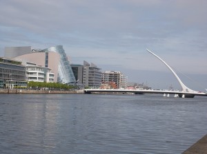 The same bridge as what's on my library card. our hotel is on the left side of the image (not visible, but, it's behind the building with the O2 on it. Click to embiggen.
