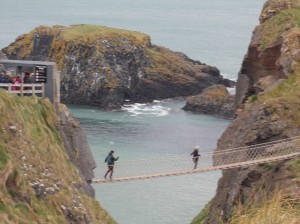 Carrick-a-Rede Rope Bridge. No, no one has ever died on it.